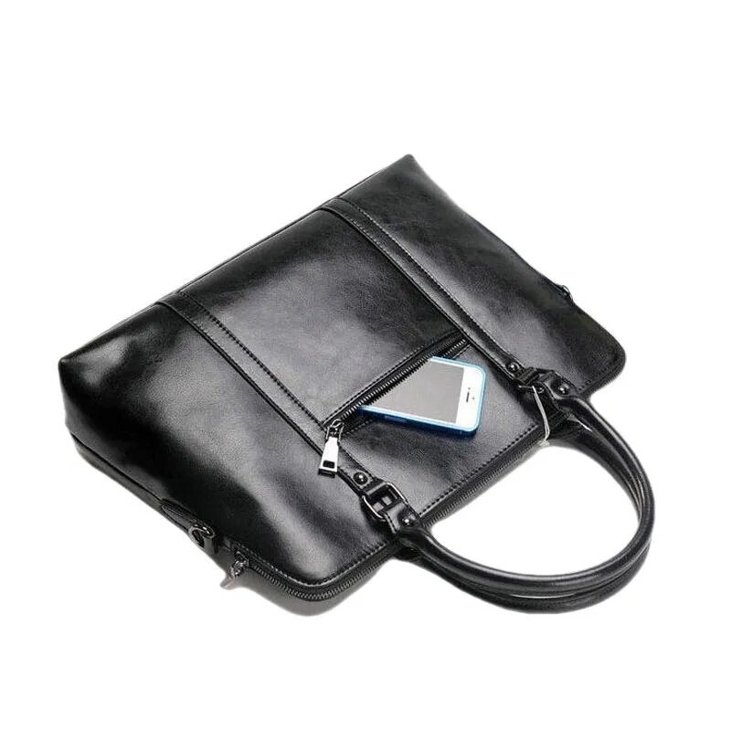 Business Genuine Leather Briefcase For Women Luxury Cowhide Handbag Large Capacity Shoulder Messenger Bag Ladies Laptop