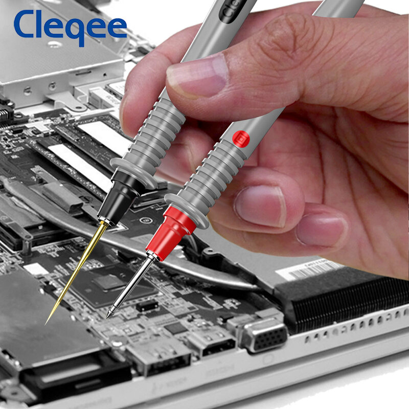 Cleqee-Universal Multímetro Sonda Teste Leva Kit com Agulha de Substituição, Dica IC, Gancho Teste SMD, Jacaré Clip, P1503 Series