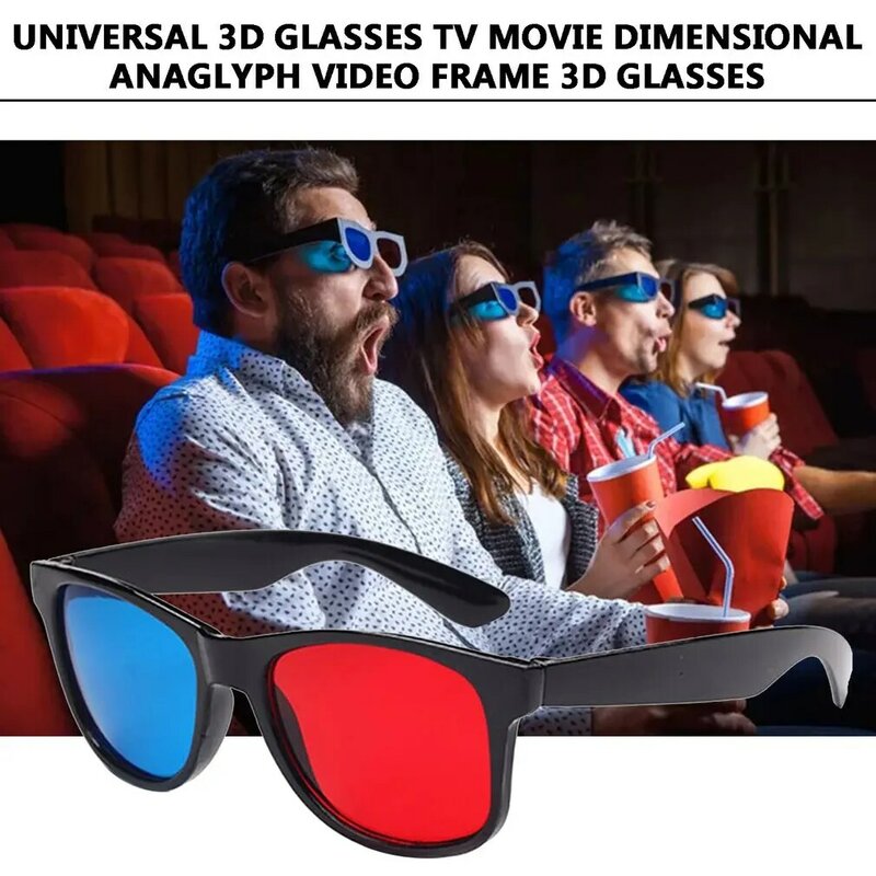 Occhiali 3D universali TV Movie dimensionale Anaglyph Video Frame occhiali 3D gioco DVD vetro colore rosso e blu