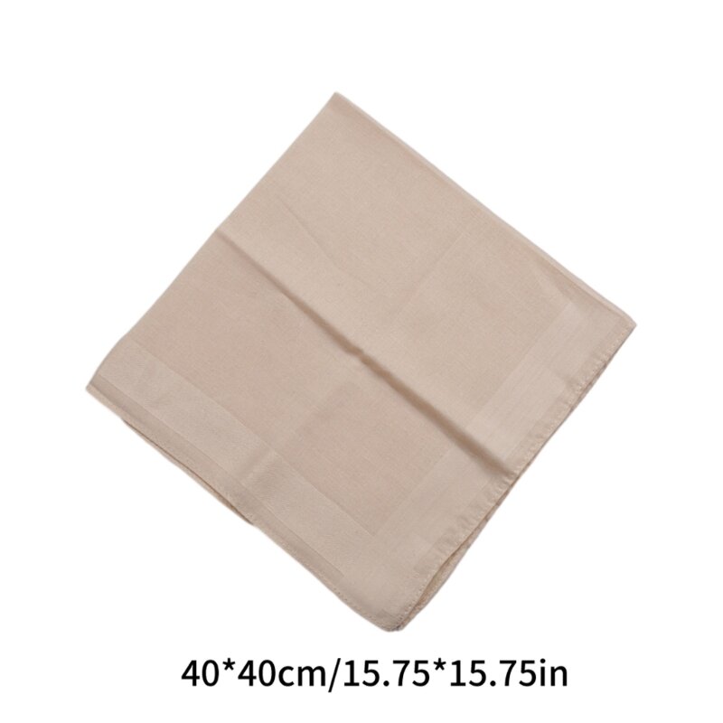 Lenço bolso elegante para homens, lenços cor sólida, 16 16 polegadas, bandana DXAA