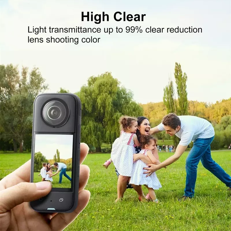 Pelindung lensa untuk Insta360 X3, pelindung lensa PC untuk Insta360 X3, penutup lensa kamera aksi olahraga