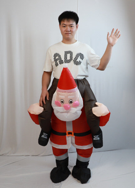Cosplay kostiumy sceniczne rekwizyty organizują festiwalowe zajęcia śmieszny kostium Świętego Mikołaja nadmuchiwany kombinezon