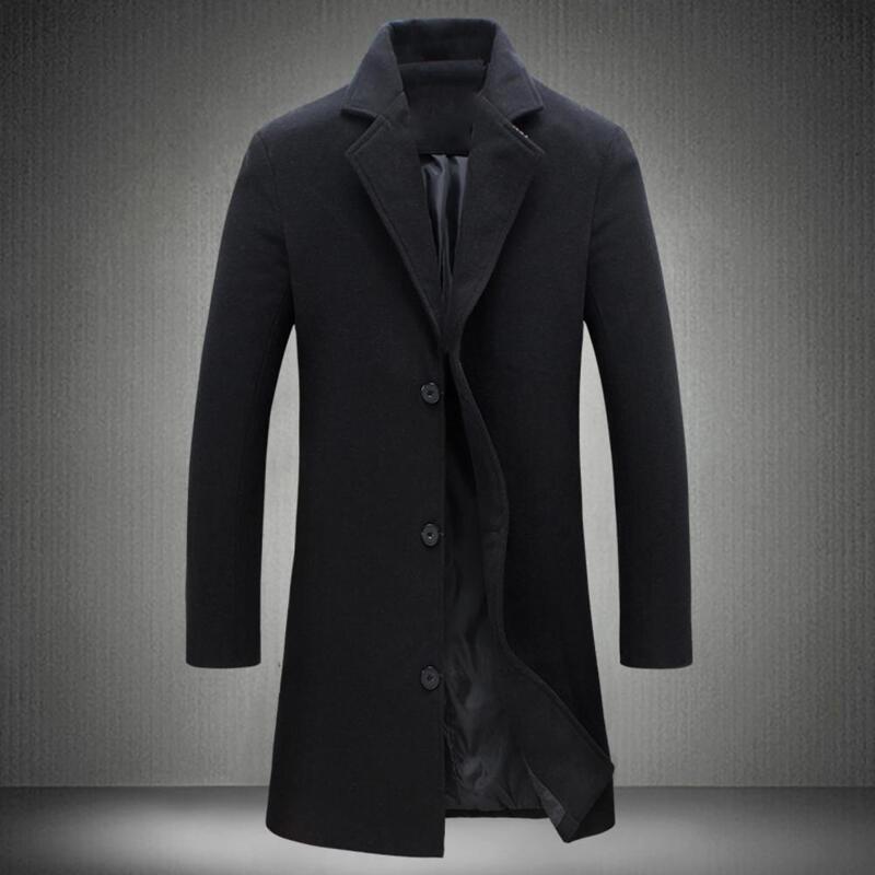 Fashion Overcoat Soft Clothes Spandex Long Sleeve Men Jacket  Polyester Men Jacket for Daily Life
