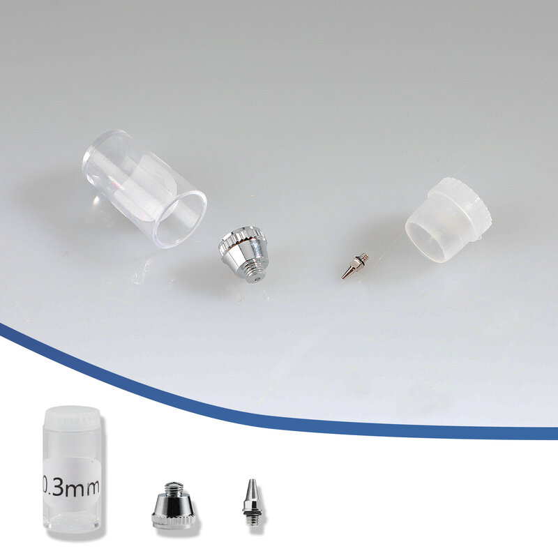 エアブラシアクセサリー,0.2/0.3/0.5mm,針とノズルキャップ,多機能,交換部品