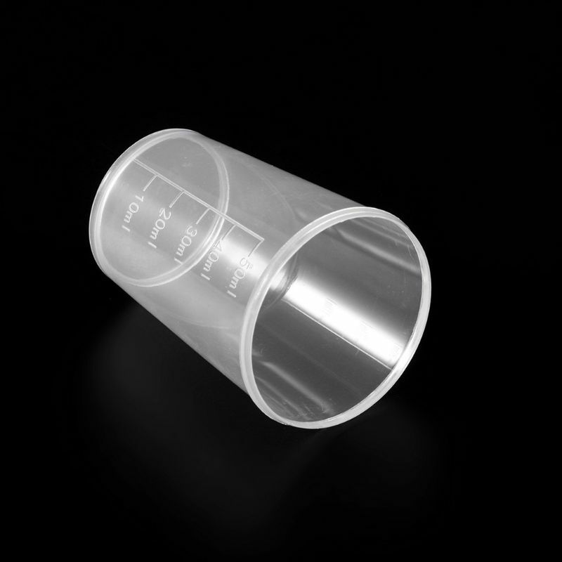 10Pcs 50ML 측정 컵 세트 페인트 수지 혼합을 위한 플라스틱 혼합 컵