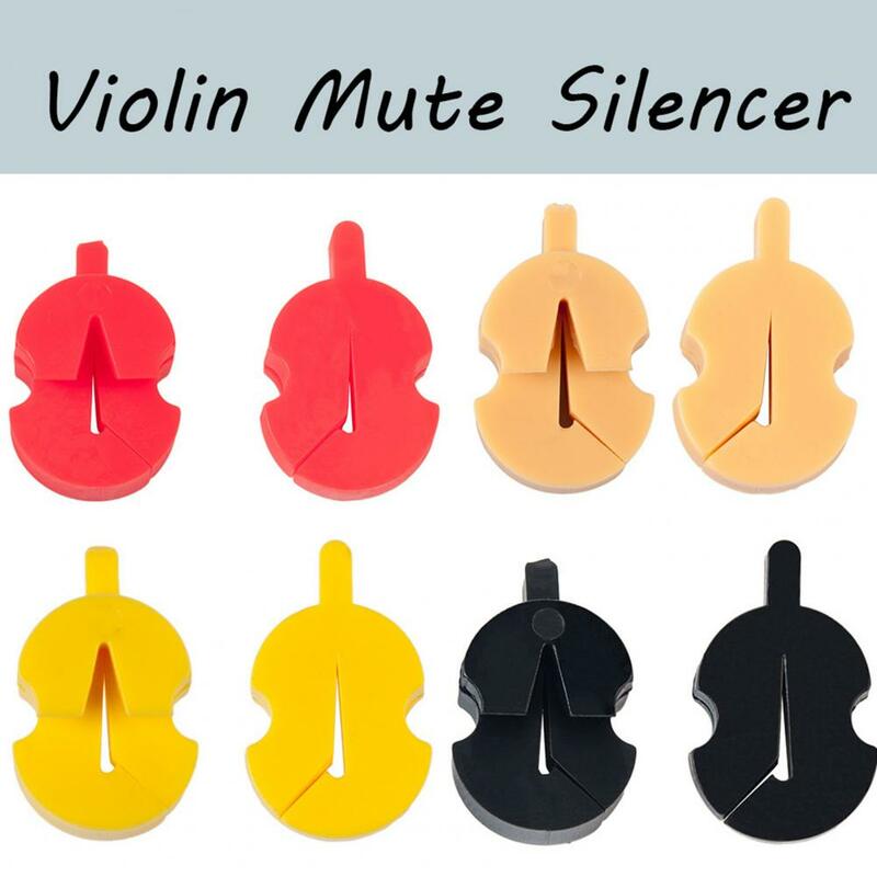 바이올린 음소거 고무 유용한 경량 휴대용 다목적 바이올린 바이올린 연습 음소거 고무 바이올린 용품