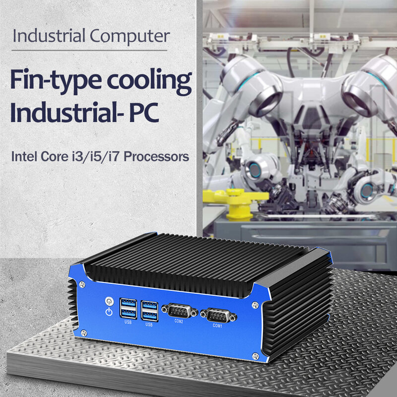 XCY – Mini PC Intel i7-5500u 4500U, 2x lan, Fanless, ordinateur industriel, avec Windows 10 pro, Linux, Micro-ordinateur Client Pfsense