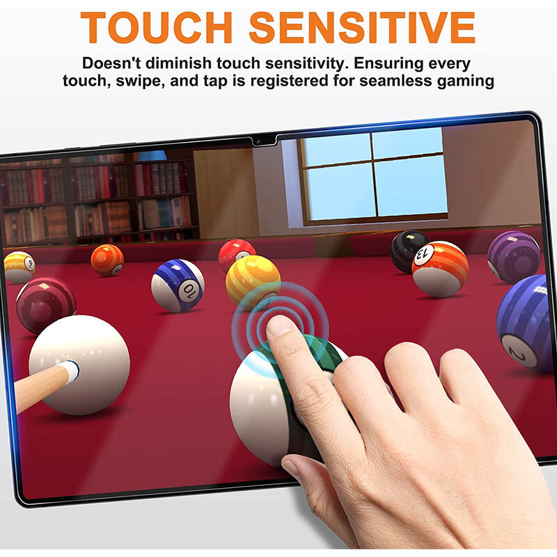 2 шт., защита экрана из закаленного стекла с защитой от царапин для Samsung Galaxy Tab S9 Ultra S9 + S9 FE Plus Tablet S8 Ultra 14,6 дюйма S8