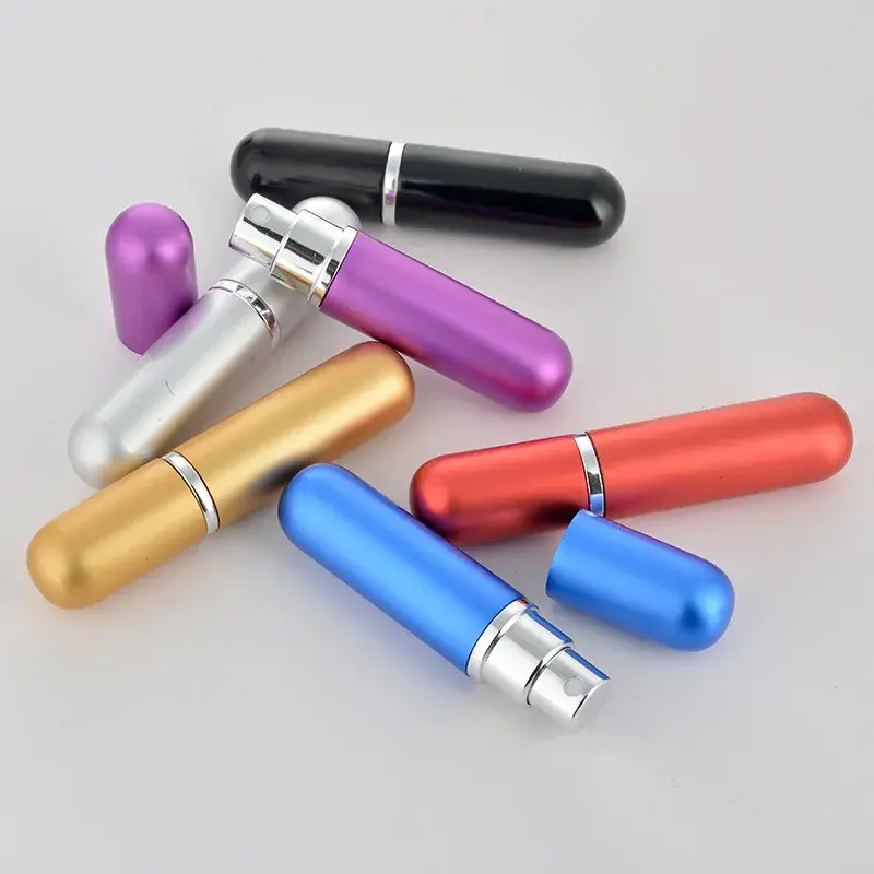 5ml Portable Refillable Perfume Bottle Spray Bottle Empty Cosmetic Containers Travel Aluminum Perfume Atomizer