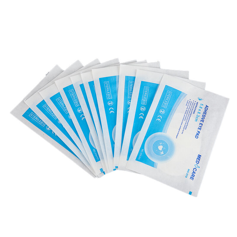 10PCS Sterile Non-Woven Eye Pads Patches Adhesive Bandages Wound Dressings for Adults First Aid Wound Hemostasis