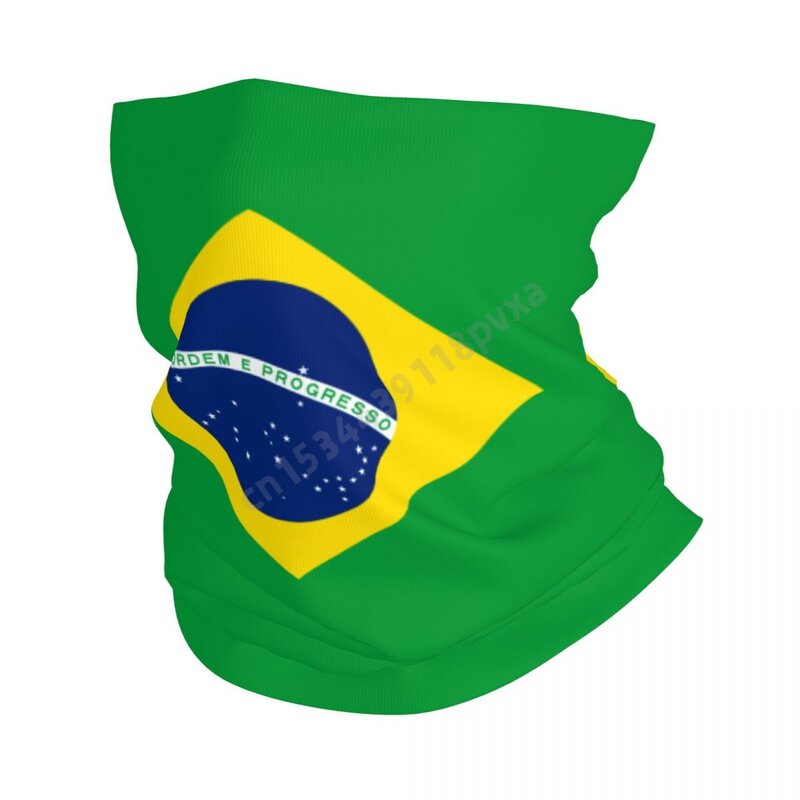 Brasil Lá Cờ Quốc Gia Brasil Cổ Khăn Mặt Nạ Mặt Nạ Mặt Nạ Unisex Giữ Ấm Cổ Liền Mạch Dây Mũ Đi Xe Đạp Đi Bộ Đường Dài