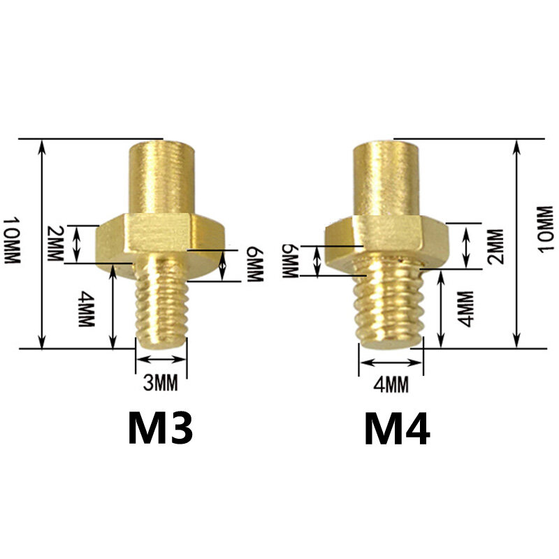 FTARB03 K/PT100 cabezal de perno tipo M3 M4, 0,12 m, 0,5 m, 1m, 1,5 m, 2m, 3 m, cable de plástico, sensor de temperatura de tornillo termopar para impresora 3D