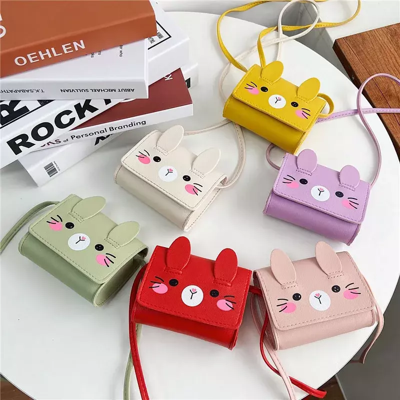 Cute Rabbit neonate piccole borse a tracolla Cartoon Kids Boys Mini portamonete borse accessori per bambini piccola borsa a tracolla