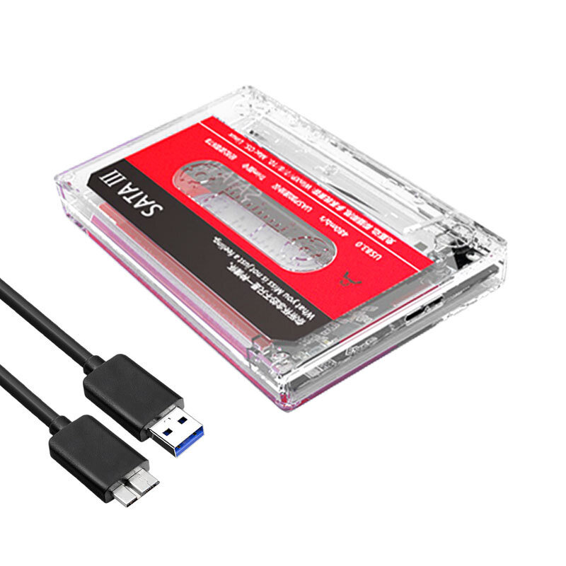 Utthai T46 Hard Disk eksternal USB 3.0 SATA 5Gbps 2.5 inci Hd eksternal casing HD untuk PC/Notebook Tape Hard Drive Case
