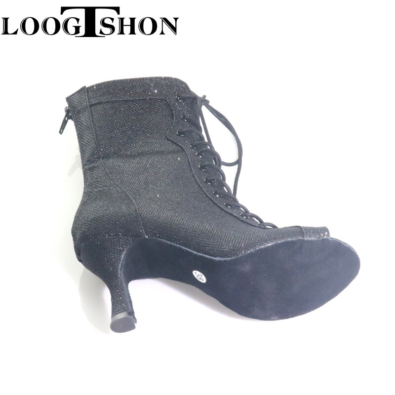Woman shoes Sexy sti Ladies Dancing Shoes Woman Tango Ballroom Dance Boots High Heels Salsa Party Shoes Dancing Boots