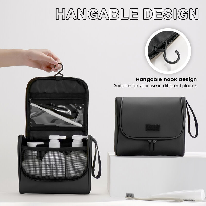 Foldable Toiletry Bag Waterproof Cosmetic Bag Women Men Travel Gym Luxury Makeup Organizer Bathroom Hanging Storage Case