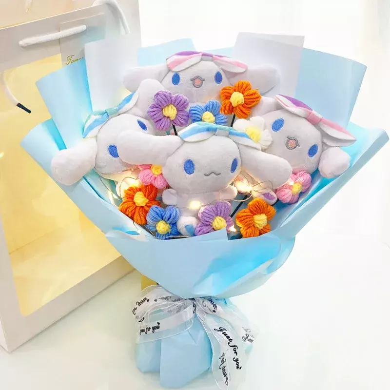 Sanrio Kuromi Cinna moroll Plüsch puppe Spielzeug Blumenstrauß künstliche Blumen Valentinstag Jubiläum Freundin Kinder Geburtstags geschenke