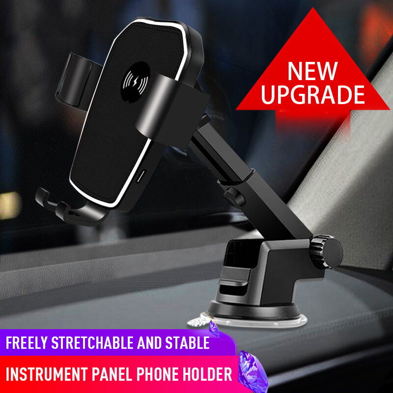 Cargador inalámbrico de gravedad para coche, soporte de carga rápida con ventosa para IPhone y Samsung, accesorios de Interior de coche