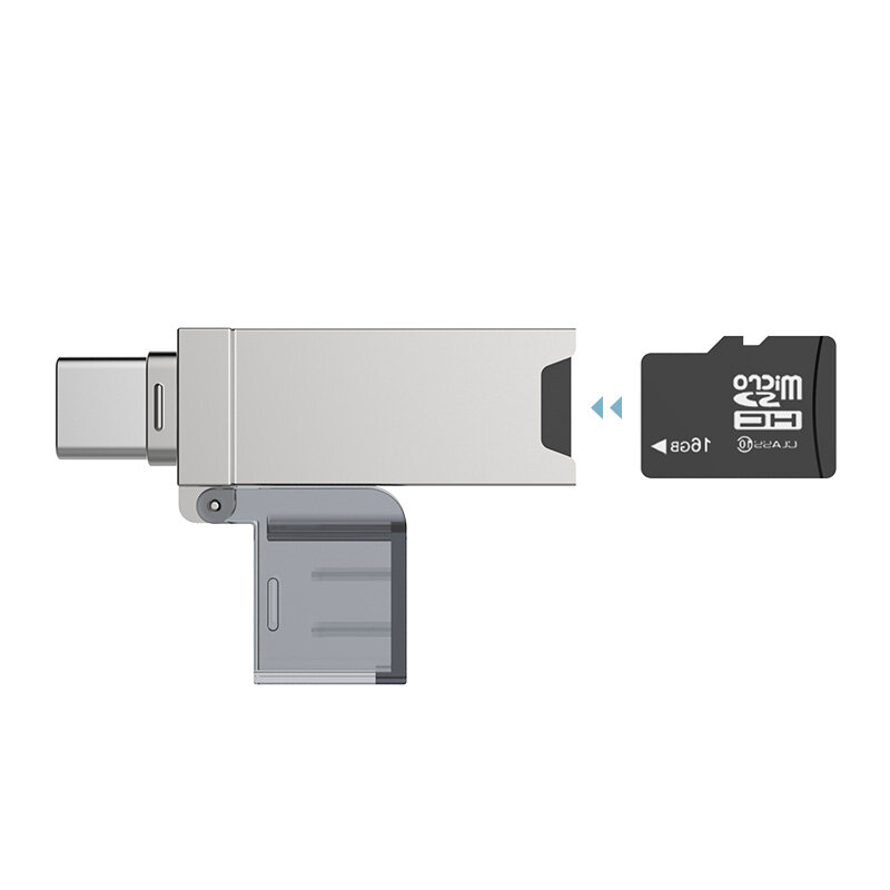 DM CR006-قارئ بطاقة الذاكرة لأجهزة الكمبيوتر المحمول ، USB 3.0 SD/Micro SD TF OTG ، محول بطاقة الذاكرة الذكية لأجهزة الكمبيوتر المحمول ، USB 3.0 من النوع C