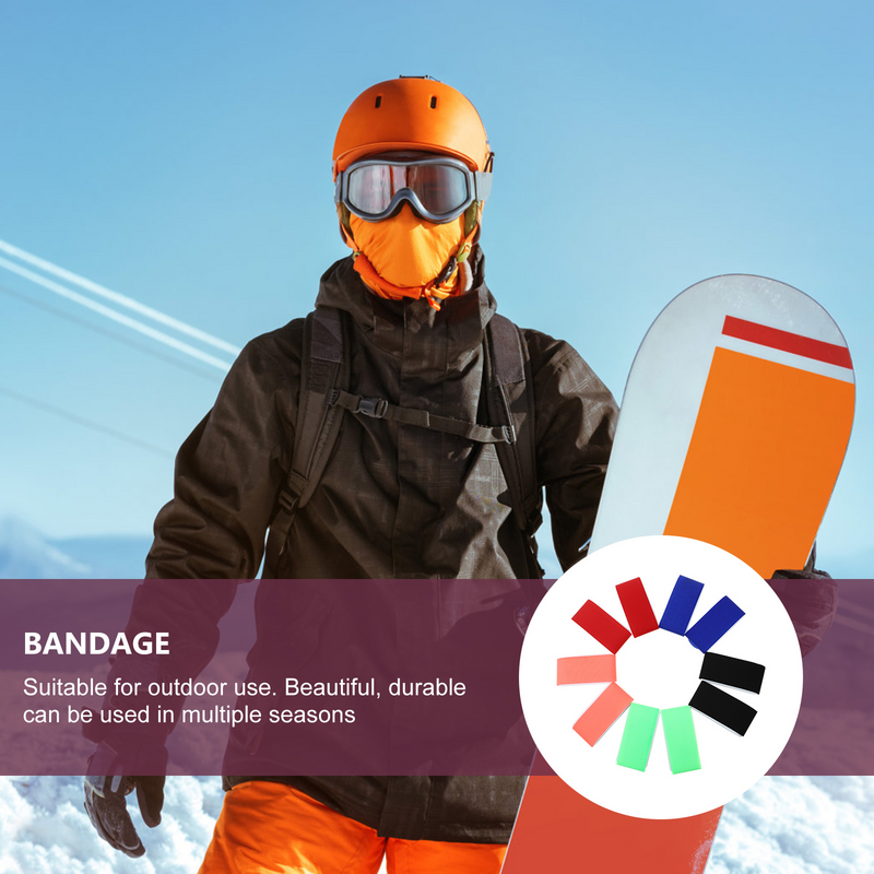 Correas de esquí ajustables para hombre, accesorios para esquiar, soporte de goma negro, regalos