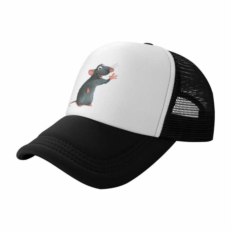 Gorra de béisbol personalizada para hombres y mujeres, sombrero de camionero transpirable, ropa de calle divertida, Ratatouille Remy Meme
