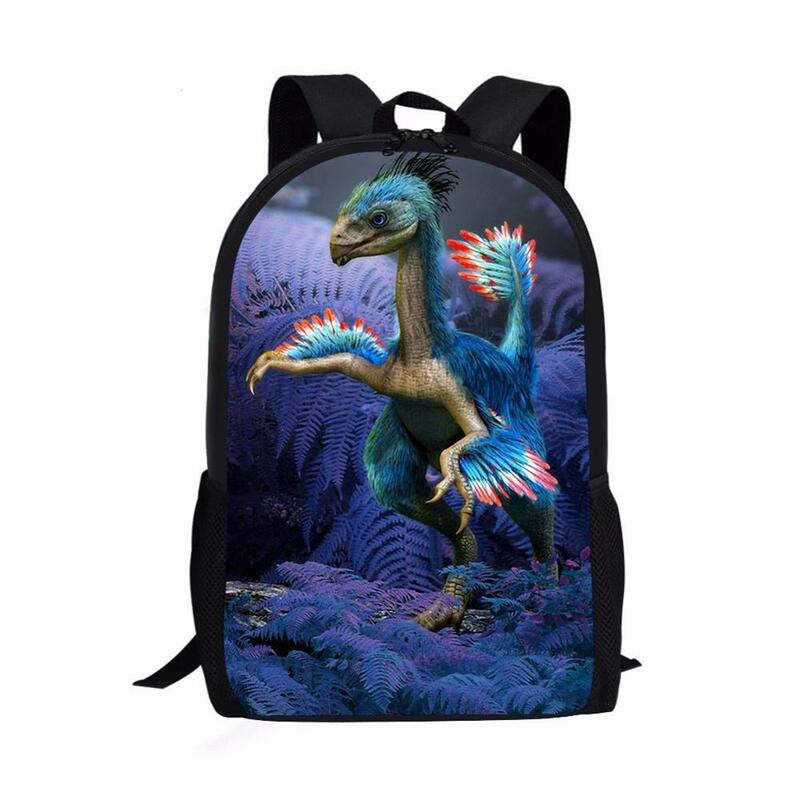 Tas ransel sekolah anak laki-laki dan perempuan, tas ransel kapasitas besar, tas sekolah motif Dinosaurus 3D lucu untuk anak laki-laki dan perempuan