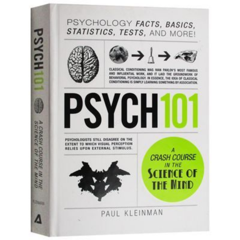 Psych 101 By Paul Kleinman Psychology Facts Basics Statistics A Crash Couse In The Science of The Mind PSYCH101 Book