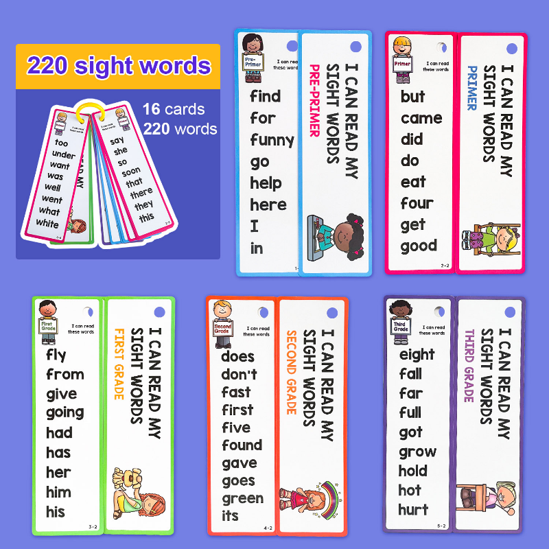 Dzieci 3-8 lat angielski 220 widok karty słów słownictwo budowanie zabawki edukacyjne Montessori, zapamiętywanie prezentów edukacyjne fiszki
