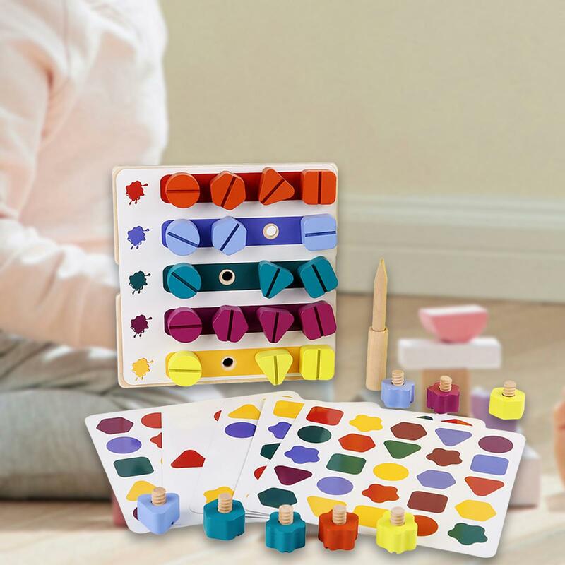 Schraube Mutter Spielzeug pädagogische Spielzeug Geometrie Bausteine Form Sortierer für Vorschule Kinder Mädchen Jungen Kinder Geburtstags geschenke