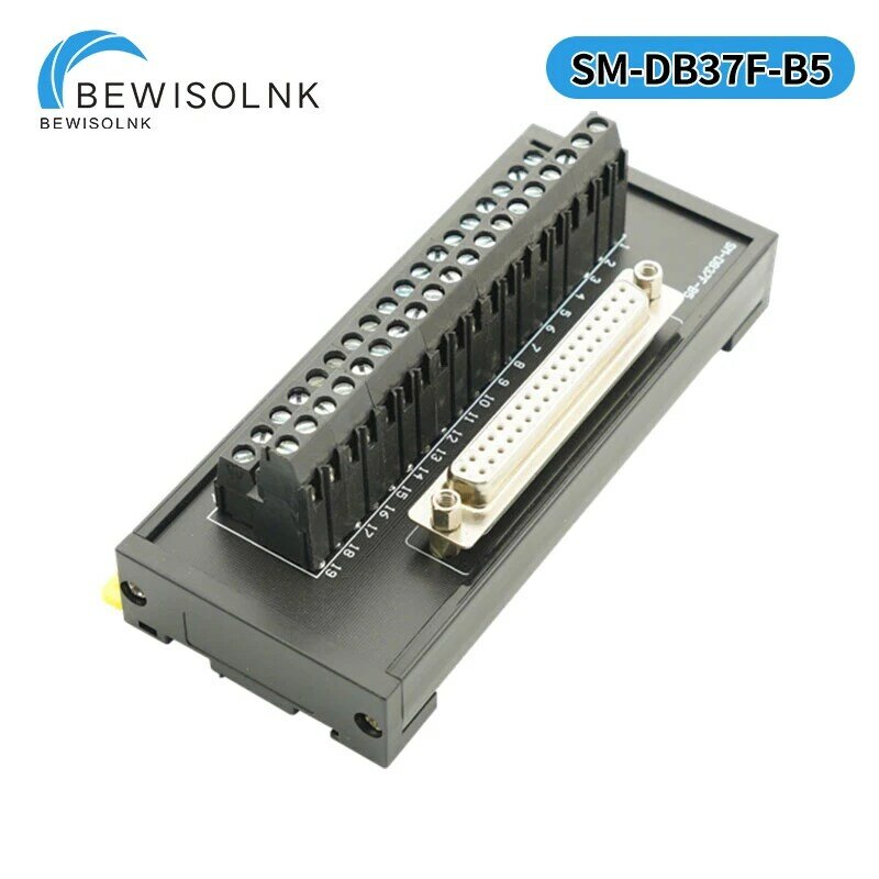 DB37 male and female relay terminal block terminal block adapter plate splitter rail mounted module D-SUB