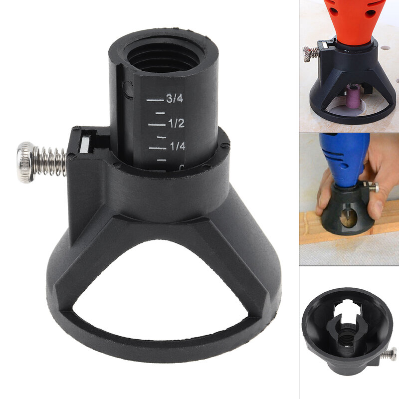 Black Adjustable Mark Reading Electric Grinder Locator for Woodworking Carving / Polishing / Rotary Tools