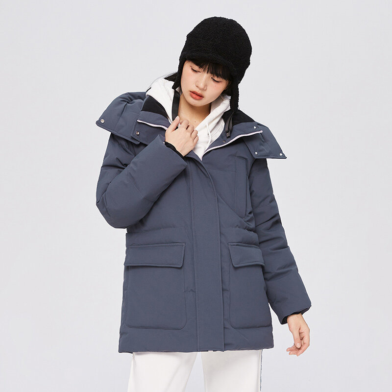 女性用セミダウンジャケット,取り外し可能なフード付きジャケット,3プルーフ,大きくて暖かい,冬,2023