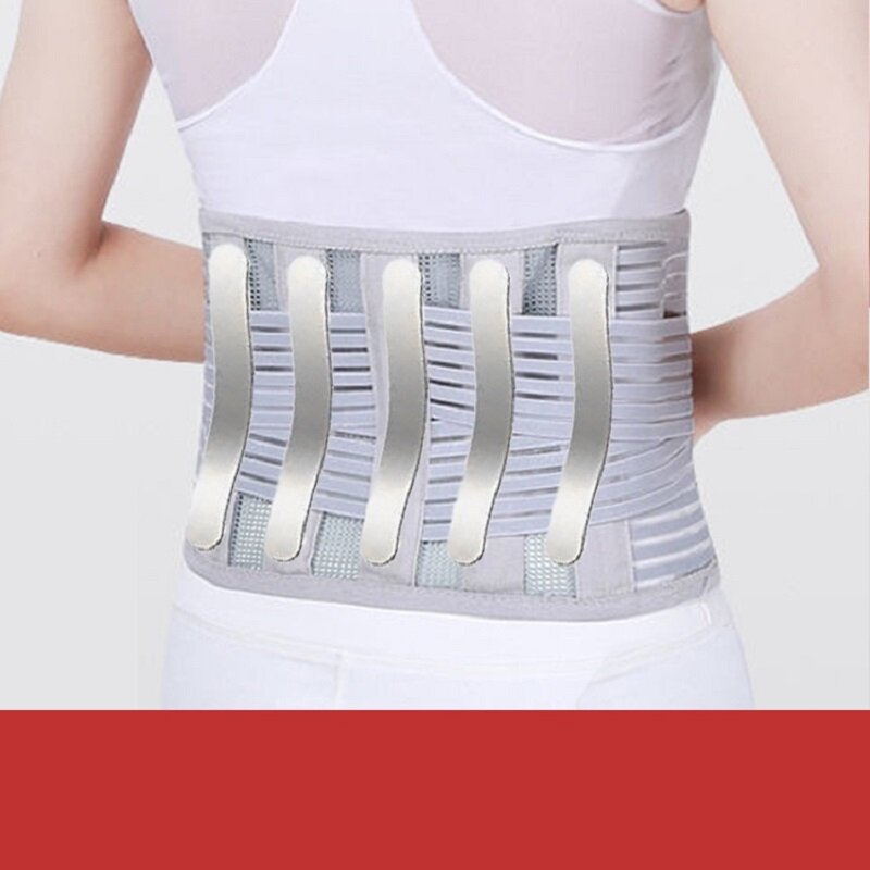 Cinturón de soporte de espalda baja para hombres y mujeres, cinturón de esguince, terapia del dolor de ciática, trabajo