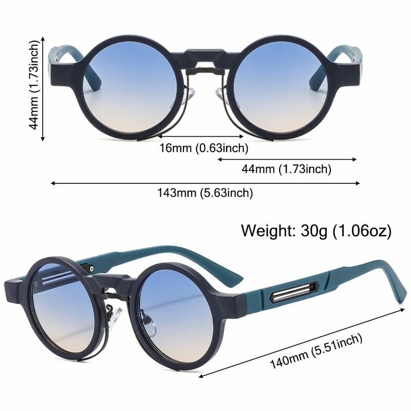 Round Frame Round Sunglasses Vintage Small UV400 Protection Gradient Shades Y2K Punk Sun Glasses for Women & Men