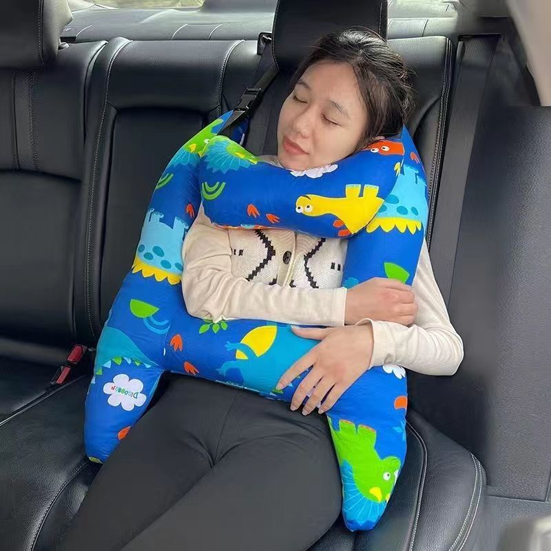 H-Shape - Kid Car Sleeping Head Support Kid And Adult Car Seat Safety Neck Pillow H-Shape Travel Pillow Cushion