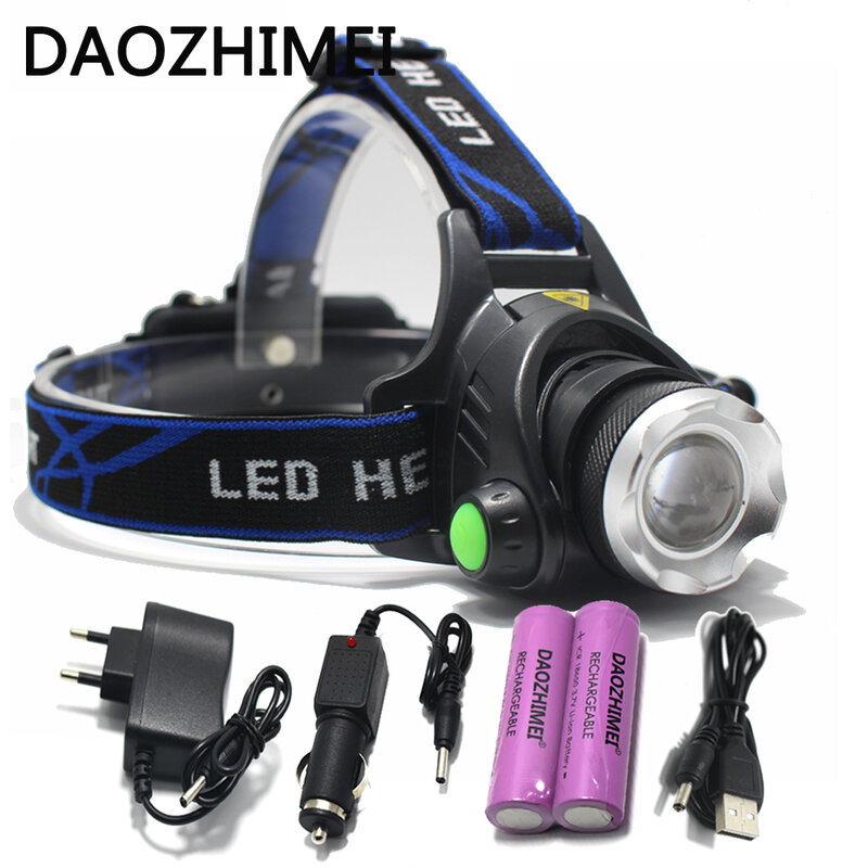 Farol de LED impermeável com bateria recarregável, lanterna, tocha, mais novo, 5000 Lumen, Xml, T6, Xm-l2, 4 Modo, 18650