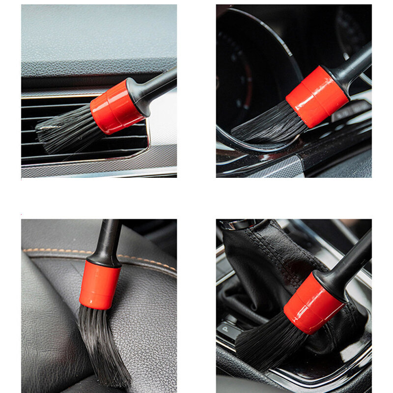 5pcs Detailing Brush Set Car Brushes Car Detailing Brush For Car Cleaning Detailing Brush Dashboard Air Outlet Wheel Brush
