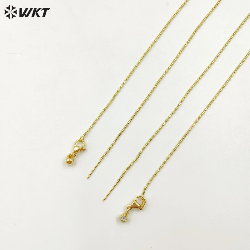 WT-BFN062 Fashion 18k placcato oro reale gioielli da donna catena di bambù per ciondoli Match necklace 10 pezzi