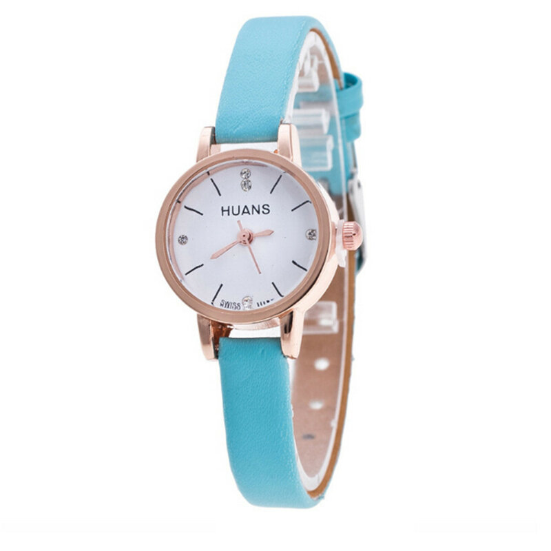 Минималистичные Модные женские наручные часы с простым циферблатом, женские часы с кожаным ремешком, женские кварцевые часы, дорожные сувенирные подарки на день рождения