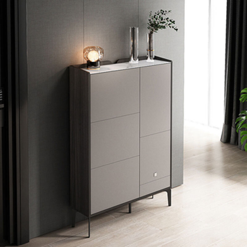 Modern Entrance Shoe Cabinet Ultra Thin Design Multilayer Shoe Cabinet With Seat Free Shipping Zapatera Organizador Furniture