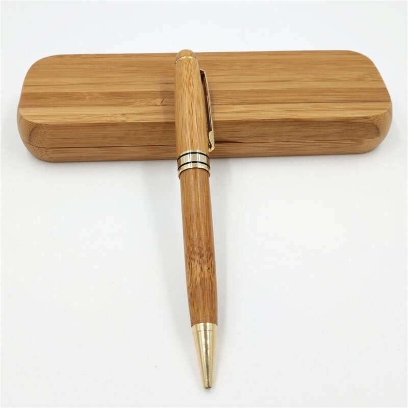 Bamboo Rollerball Pen Business Office Ballpoint Pen Luxury Stationery Gifts