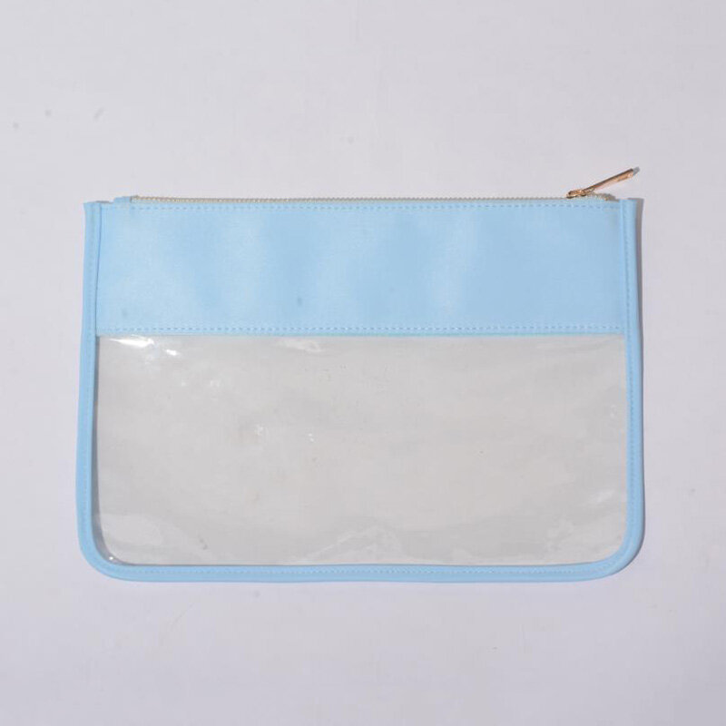 Lettera patch trasparente PVC sacchetto cosmetico chiaro viaggio Make up sacchetto cosmetico sacchetti snack sacchetto organizzatore vendita diretta della fabbrica