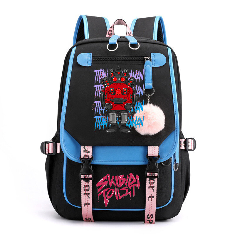 Fashion Skibidi Toilet Usb Charge Backpacks for Teenage Girls Cartoon Speakerman School Bags Laptop Bag Student Bookbag Mochila