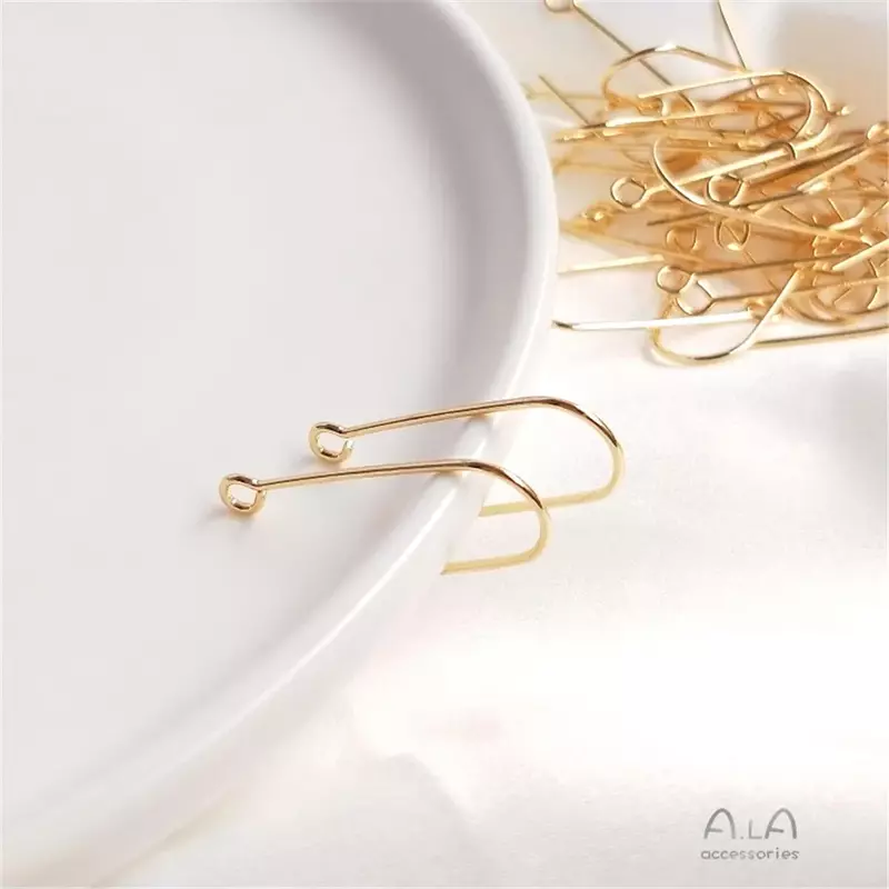 14k banhado a ouro Ear-Hang acessórios, DIY artesanal francês, moda fácil e versátil