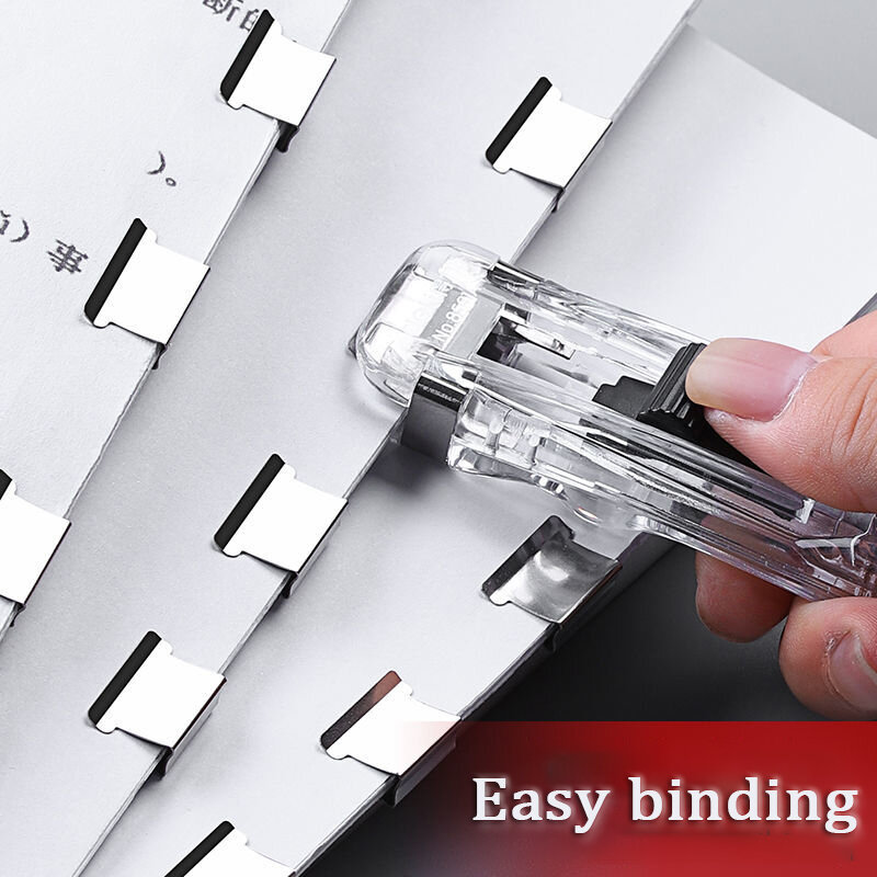 New Push Clip Stapler Staple Remover Binder Push Clamp Tape Dispenser Paper Clips Office Supplies Set Desktop Stapler Office