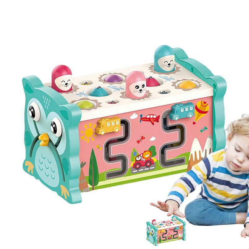유아를 위한 두더지 게임 두더지 잡기 6-in-1 유아용 다기능 퍼즐, 대화형 교육용, 두더지 게임 두더지 잡기