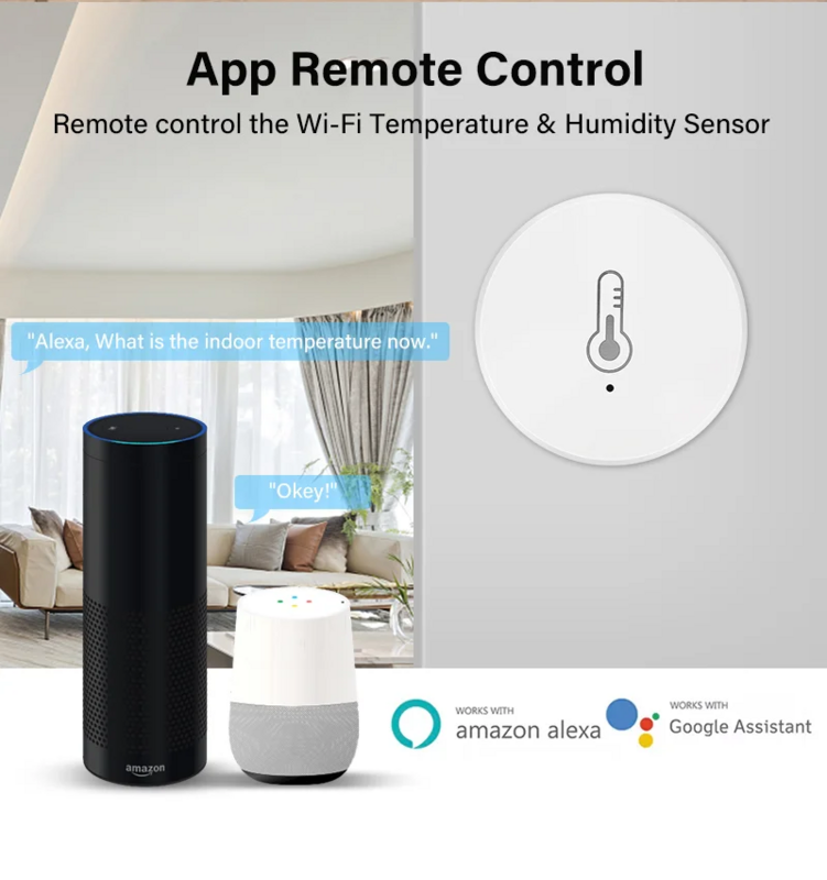 Capteur de température et d'humidité Tuya Zigbee 3.0, moniteur à distance par application Smart Life, sécurité à domicile avec Alexa Home Assistant