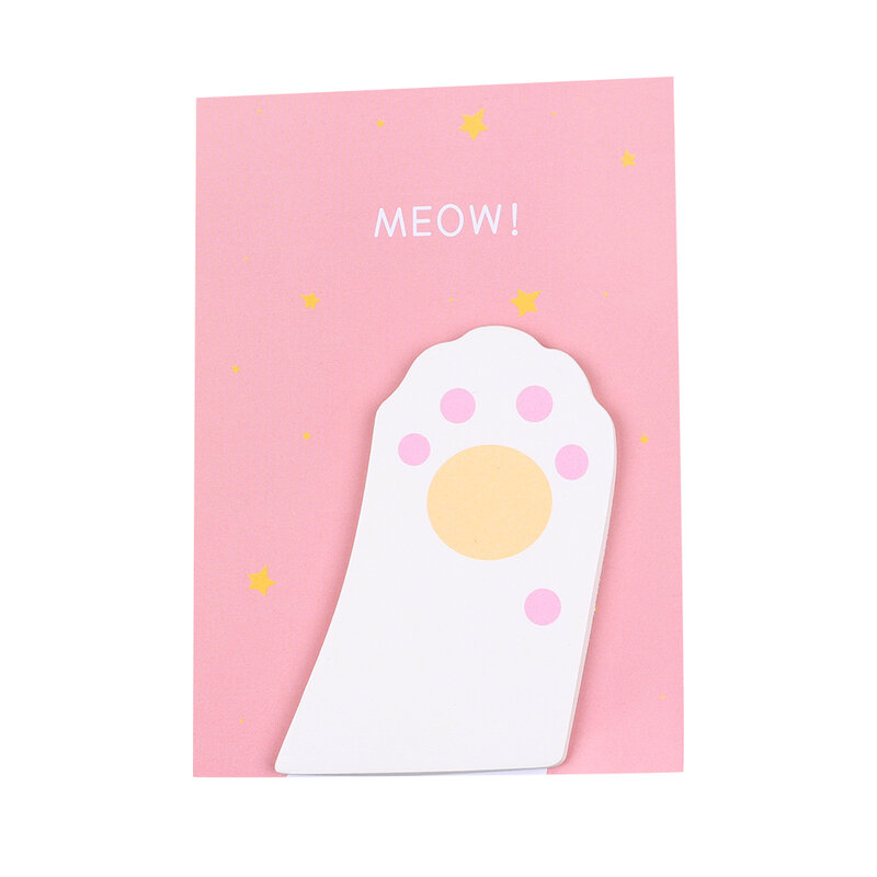 Cute Lovely Cat Paw Sticky Notes, Kawaii engraçado Memo Pads, Post Notepads, Diário, Escola, Papelaria estética, Atacado, 30 Folhas