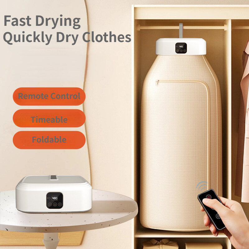 Sèche-linge portable compact, solution de séchage pour appartement, dortoir, mini sèche-linge avec sac, articles pour la maison