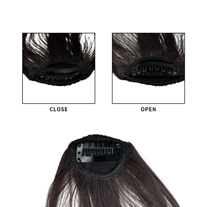 Franja Air Bangs com Hairpieces, franja de grampo para cabelo para mulheres, desgaste cotidiano, 1pc
